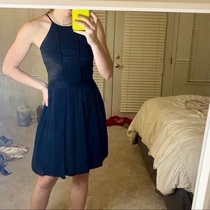 Navy Blue Banana Republic Halter Dress